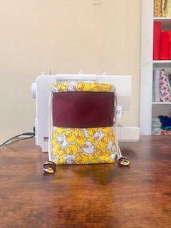 Small Two-Tone Drawstring Bag