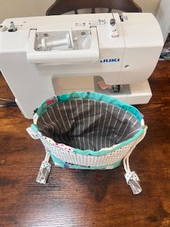 Small Two-Tone Drawstring Bag