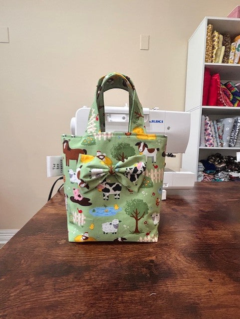 Kids Tote Bags With Attached Bow